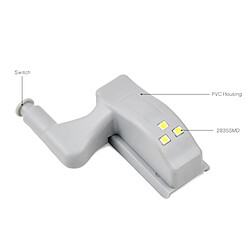 Wewoo LED détecteur de mouvement Capteur corps humain + Lampe rechargeable avec contrôle la lumière à DEL, 0.3W Charnière intérieure universelle à DEL Placard 3 DEL Veilleuse automatique ON / OFF Ampoule (lumière blanche) pas cher