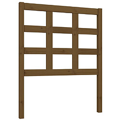 Maison Chic Tête de lit scandinave pour lit adulte,Meuble de chambre Marron miel 80,5x4x100 cm Bois massif de pin -MN32649