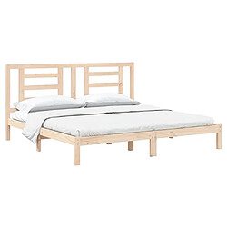 Avis Maison Chic Lit adulte - Lit simple Cadre de lit,Structure du lit Contemporain Bois de pin massif 200x200 cm -MN18260