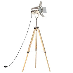 vidaXL Lampadaire à trépied bois de manguier massif 140 cm