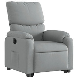 Avis vidaXL Fauteuil inclinable électrique gris clair tissu