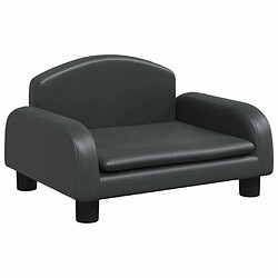 Maison Chic Niche Lit pour chien | Panier couchage pour chien noir 50x40x30 cm similicuir -GKD44847