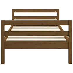 Acheter vidaXL Cadre de lit sans matelas marron miel 90x200 cm bois pin massif