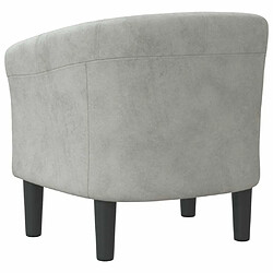 Maison Chic Fauteuil relax,Chaise pour salon cabriolet gris clair velours -MN51593 pas cher