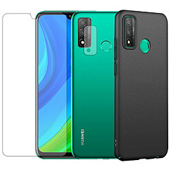 Protection intégrale Verre Trempé Huawei P smart 2020/Psmart 2020+Verre Trempé Caméra Arrière+Coque souple silicone Noire-Visiodirect-