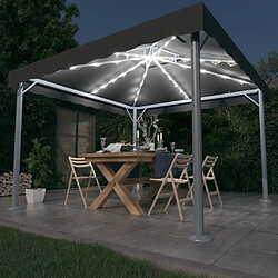 Maison Chic Tonnelle | Pergola avec guirlande lumineuse LED 300x300 cm Anthracite -GKD27686