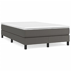 vidaXL Cadre de lit sans matelas gris 120x200 cm similicuir