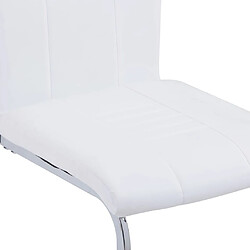 Decoshop26 Lot de 6 chaises de salle à manger cuisine cantilever design moderne synthétique blanc CDS022255 pas cher