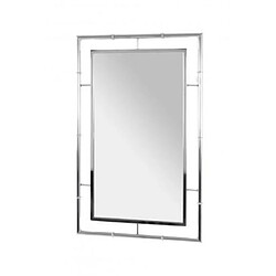 Pegane Miroir murale coloris chromé - L 50 x P 3 x H 80 cm 