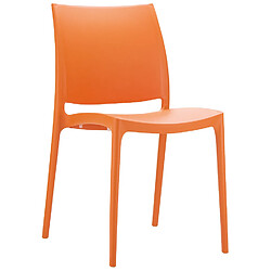 Alterego Chaise design 'ENZO' en matière plastique orange ENZO