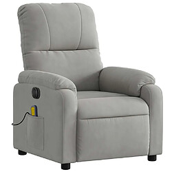 Avis vidaXL Fauteuil inclinable de massage électrique gris clair