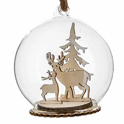 Boule de Noël en Verre Glacé 45cm Transparent