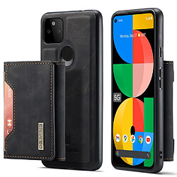 Etui en PU DG.MING magnétique avec béquille et porte-carte, noir pour votre Google Pixel 5a 5G