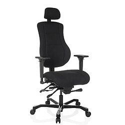 Chaise de bureau / fauteuil de direction 24 HOURS BASIC tissu noir hjh OFFICE