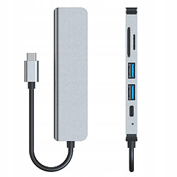 GUPBOO ADAPTATEUR HUB USB TYPE-C USB-C HDMI SD TF POUR MACBOOK,JL728 pas cher