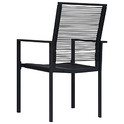 Acheter vidaXL Chaises de jardin lot de 4 Rotin PVC Noir