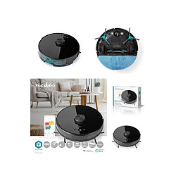 NEDIS Aspirateur Robot Navigation par laser Wi-Fi Capacité du réservoir Collection: 0.6 l Recharge automatique Diam: 330 mm Noir Android™