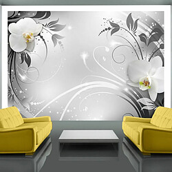 Paris Prix Papier Peint Orchids on Silver 105 x 150 cm