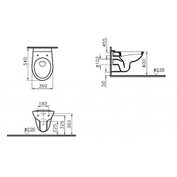 Cuvette WC suspendue avec bride NORMUS Vitra 6855L0031026