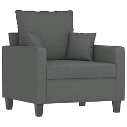 Avis vidaXL Fauteuil avec repose-pied Gris foncé 60 cm Tissu