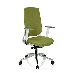 Chaise de bureau / chaise pivotante CHIARO T4 WHITE tissu vert hjh OFFICE