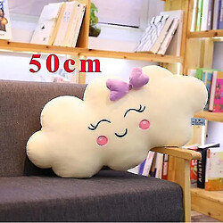 Universal 50 cm Nouveau style Kawaii Cloud Plux Oreiller de canapé doux Coussin Lovey Smile Cloud en peluche Toys