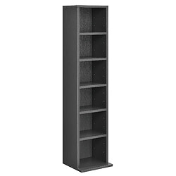 Étagère CD Aventoft 90 x 20 x 20 cm Gris foncé [en.casa]