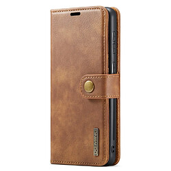 Etui en PU DG.MING magnétique avec support marron pour votre Samsung Galaxy A33 5G