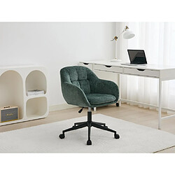 Chaise de bureau - Tissu texturé - Vert sapin - Hauteur réglable - LASSANDRA de Pascal Morabito