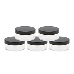 5x Contenants Pot Boîte Cosmétiques Vide de Voyage avec Couvercle pour Crème de Maquillage Sérum Pommade - 50g pas cher