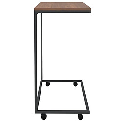 Acheter Maison Chic Table d'appoint | Table Basse avec roues Noir 55x35x70 cm Bois d'ingénierie -GKD58885