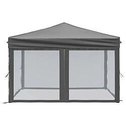 Avis vidaXL Tente de réception pliable avec parois Anthracite 3x3 m