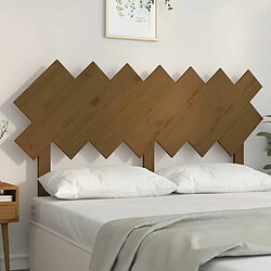 Maison Chic Tête de lit scandinave,Meuble de chambre Marron miel 151,5x3x81 cm Bois massif de pin -MN73977