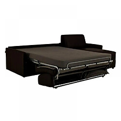 Acheter Inside 75 Canapé d'angle SUN convertible EXPRESS 140cm cuir vachette marron matelas épaisseur 16cm