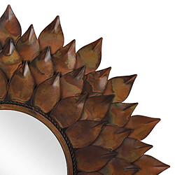 Miroir tournesol cadre métal design antique Rio de Janeiro Ø 74 cm WOMO-DESIGN®