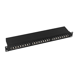 LogiLink panneau de brassage Cat.6 EconLine, 24 Ports, noir ()