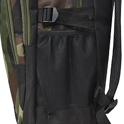 vidaXL Sac à dos d'école 40 L noir et camouflage pas cher