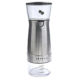 Universal Cafetière à main électrique, broyeur à bavure rechargeable portable, réglage des paramètres de broyage rugueux