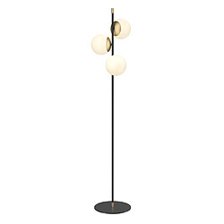 MAYTONI Lampadaire moderne à bras multiples or mat, abat-jour en verre