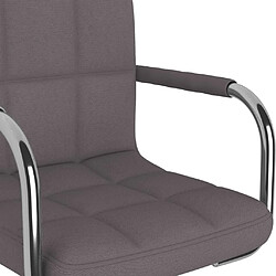 Acheter vidaXL Chaise pivotante de salle à manger Taupe Tissu