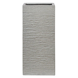 Beliani Cache-pot en fibre d'argile gris clair 33 x 33 x 70 cm DION