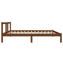 Maison Chic Lit adulte - Lit simple Cadre de lit,Structure du lit Contemporain Marron miel Bois massif 100x200 cm -MN58408 pas cher