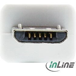 InLine USB-A - microUSB 0,5 m Blanc (31705W)