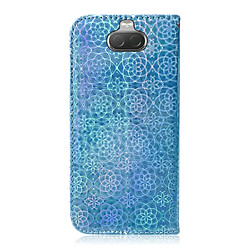 Avis Wewoo Housse Coque Pour Sony Xperia 10 couleur solide Coloré Boucle magnétique Horizontal Flip en cuir avec support et fentes cartes et portefeuille et lanière bleu