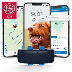 Tractive GPS Dog 4. Collier GPS pour Chien. Ne perdez Plus Votre Chien. Gardez-Le en Forme avec Le Suivi d'activité. Portée illimitée. (Bleu Nuit)