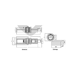 Synercia Bloc prise cylindrique à encastrer