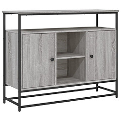 vidaXL Buffet sonoma gris 100x35x80 cm bois d'ingénierie