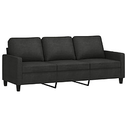 Avis vidaXL Ensemble de canapés 2 pcs avec coussins Noir Tissu