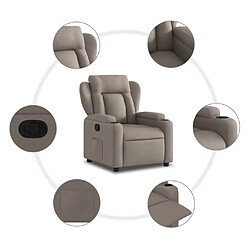 Maison Chic Fauteuil inclinable,Fauteuil luxe de relaxation Taupe Tissu -MN99316 pas cher