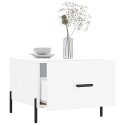 Acheter Maison Chic Table basse,Table Console Table d'appoint, Table pour salon blanc 50x50x40 cm bois d'ingénierie -MN76379